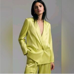 Anthro x Hutch Chartreuse Blazer